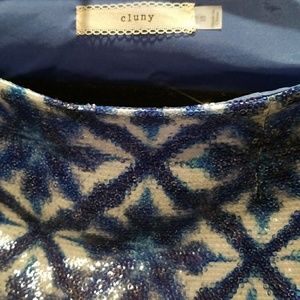 CLUNY SEQUENCE BLUE MINI SKIRT